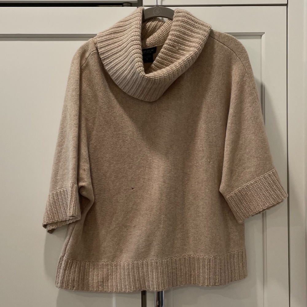 Camel Cowlneck Cashmere Sweater